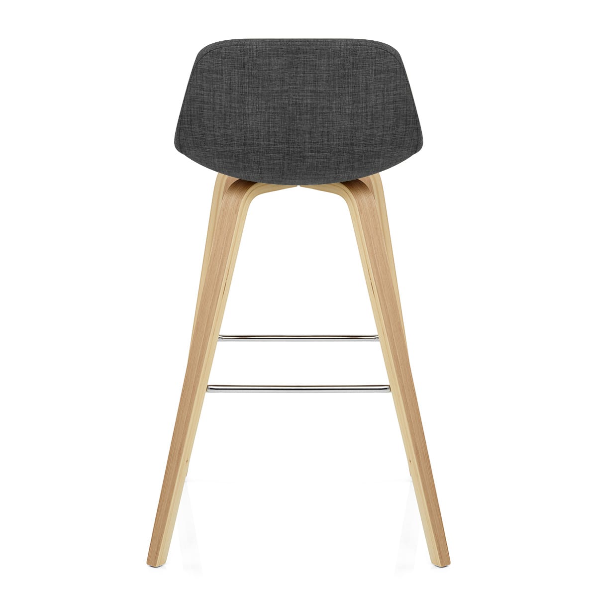 Reef Wooden Stool Charcoal Fabric