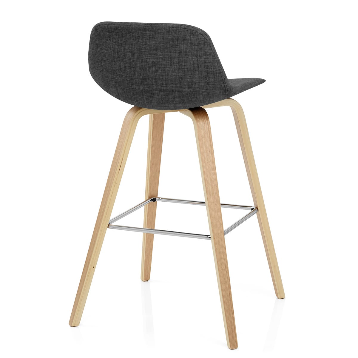 Reef Wooden Stool Charcoal Fabric