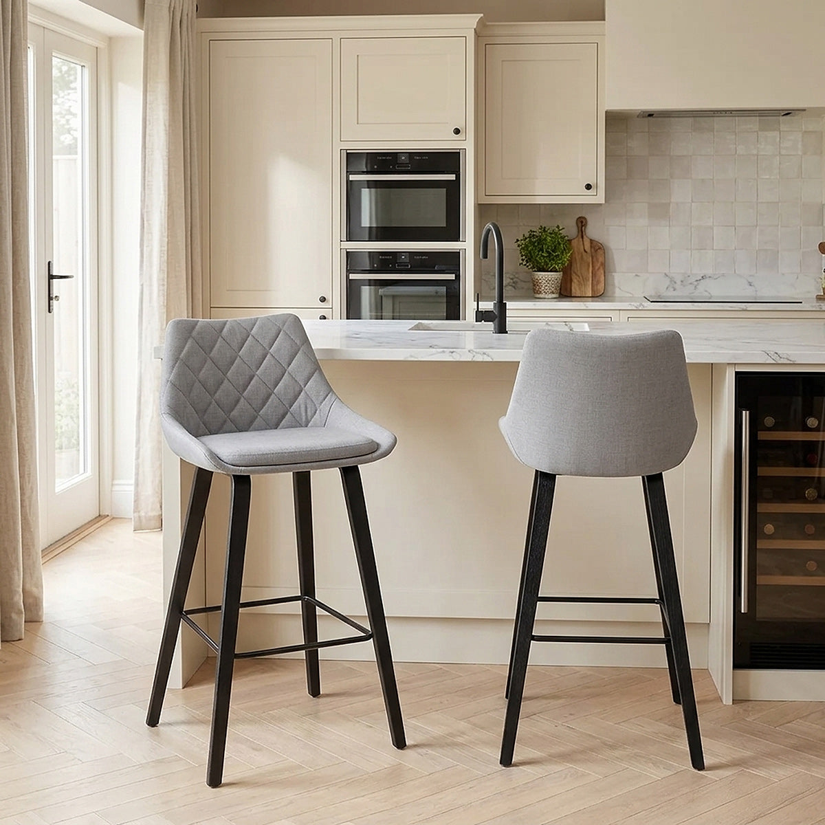 Regent Bar Stool Light Grey