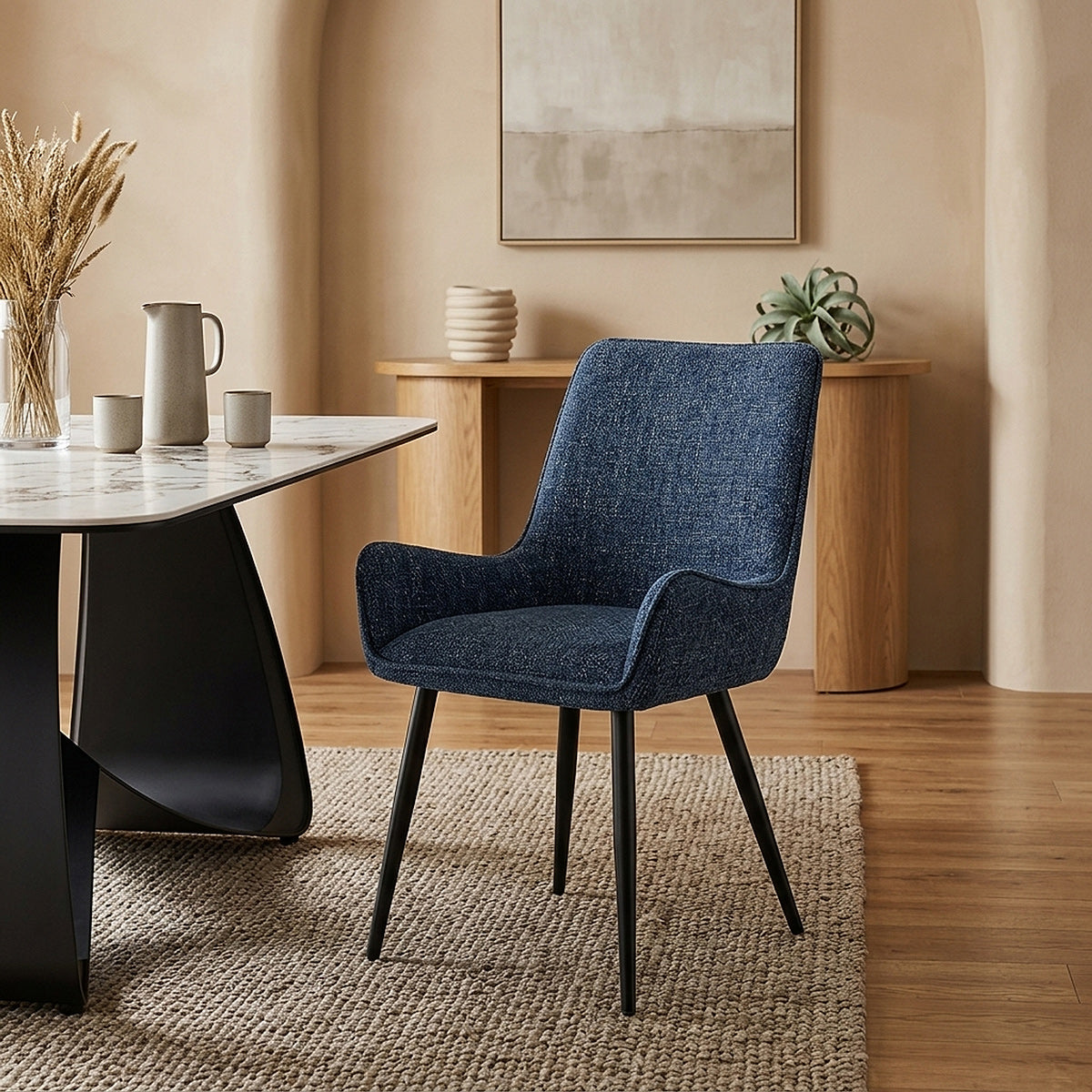Rene Dining Chair Blue Fabric