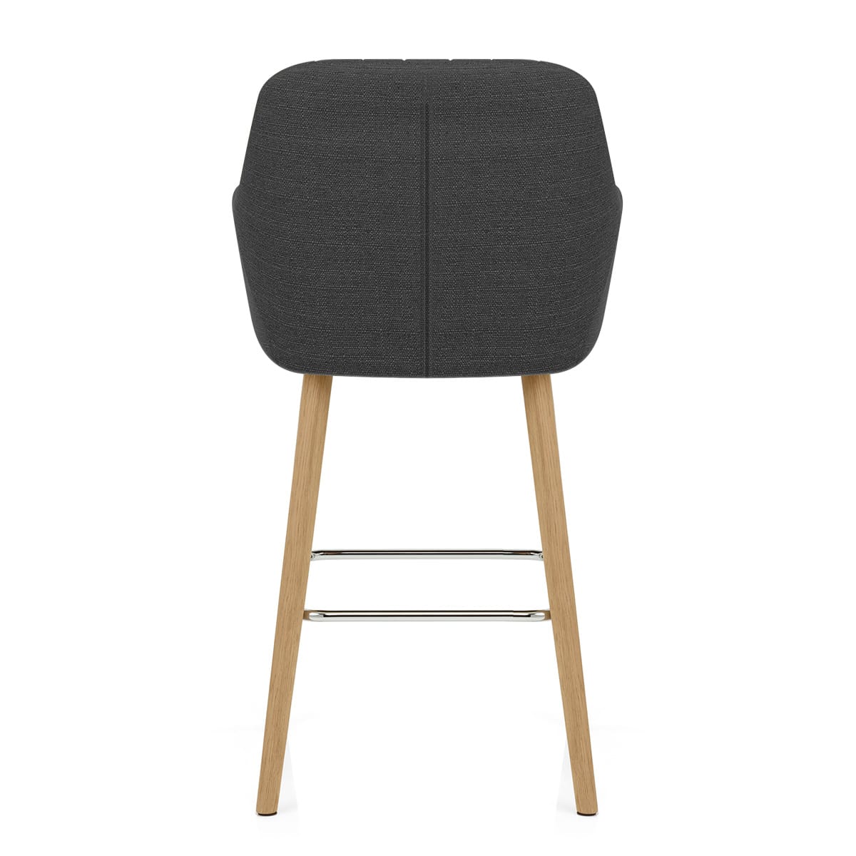 Rio Wooden Stool Charcoal Fabric