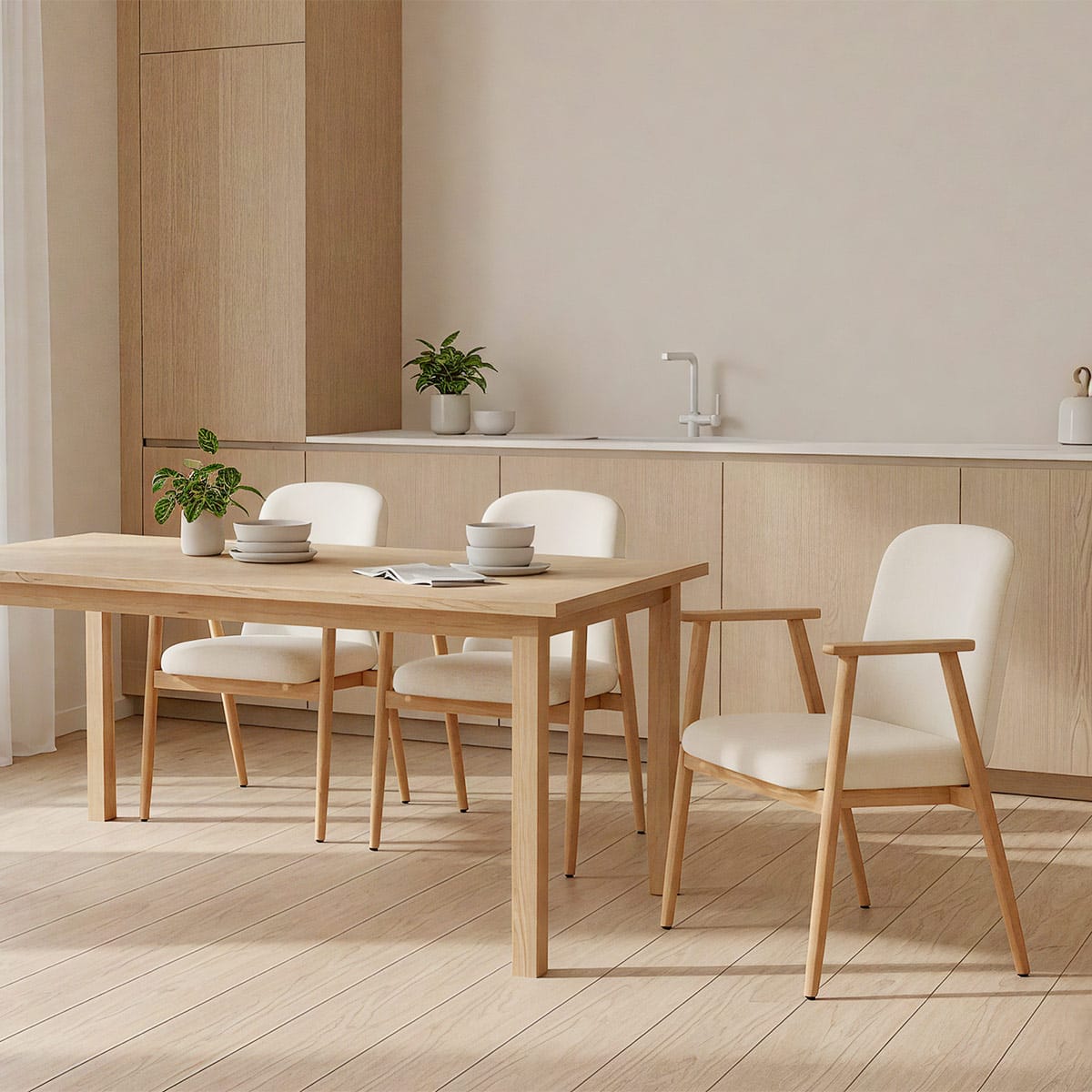 Ripley Chair Beige Fabric