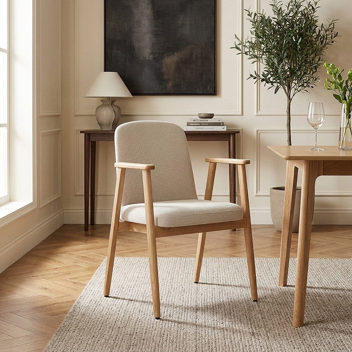 Ripley Chair Beige Fabric