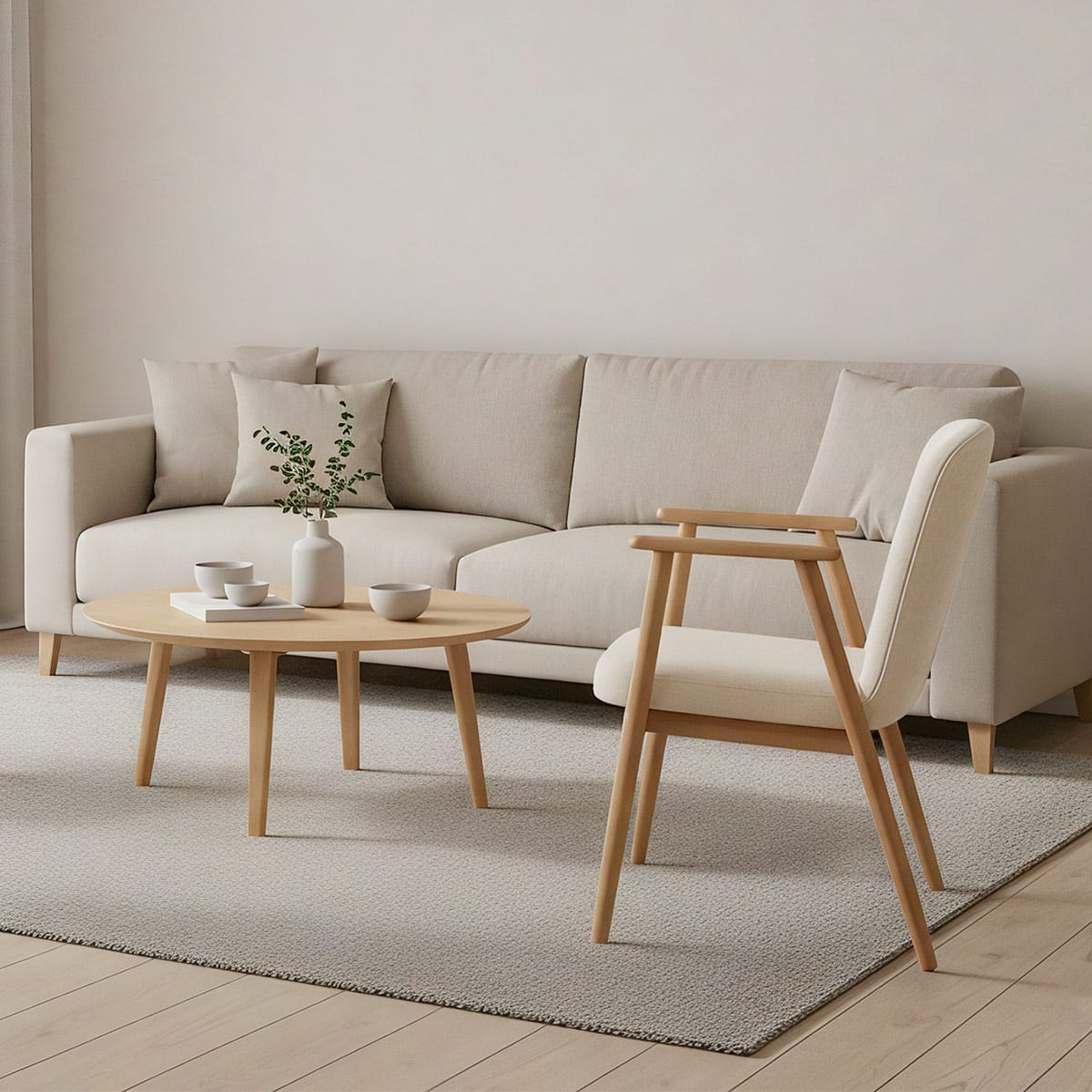 Ripley Chair Beige Fabric