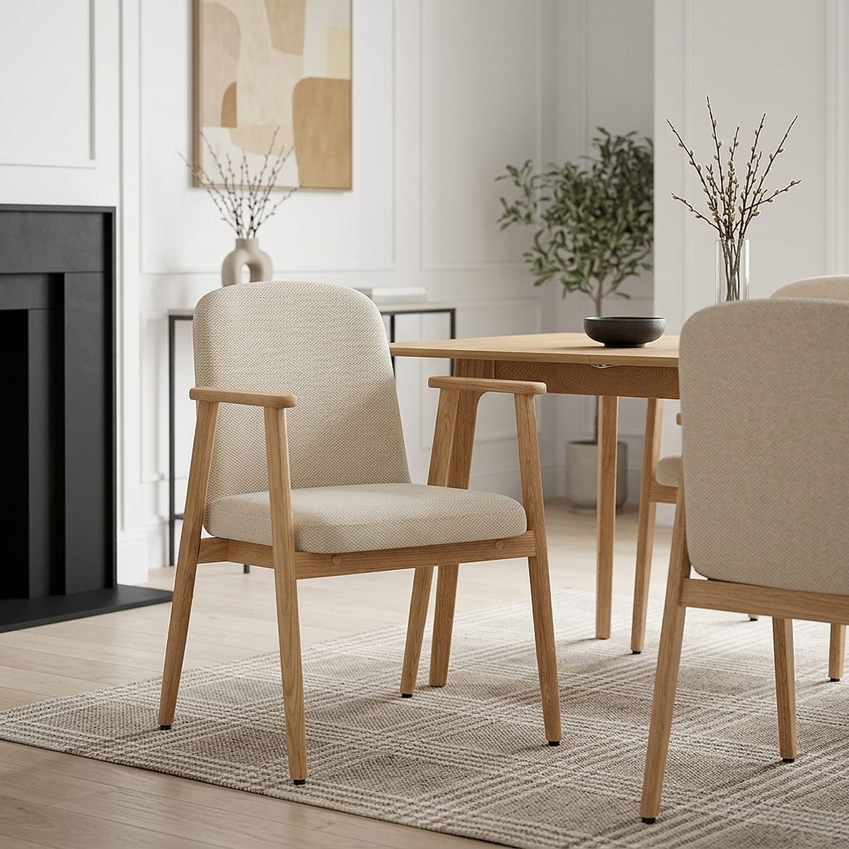 Ripley Chair Beige Fabric
