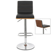 Riviera Walnut Bar Stool Black