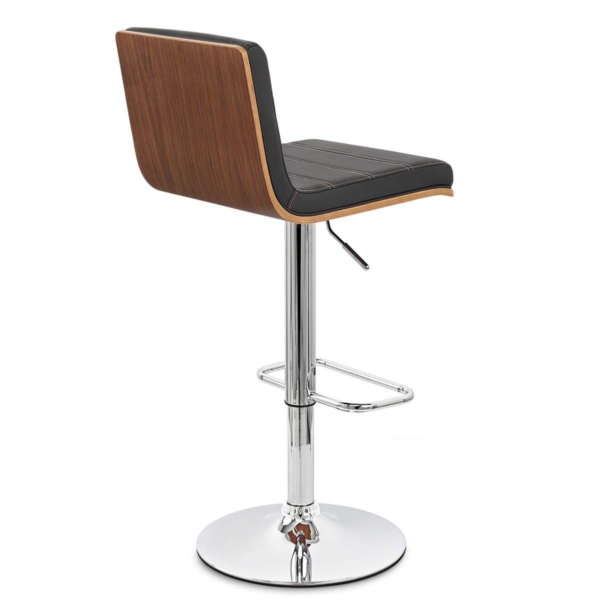 Riviera Walnut Bar Stool Black