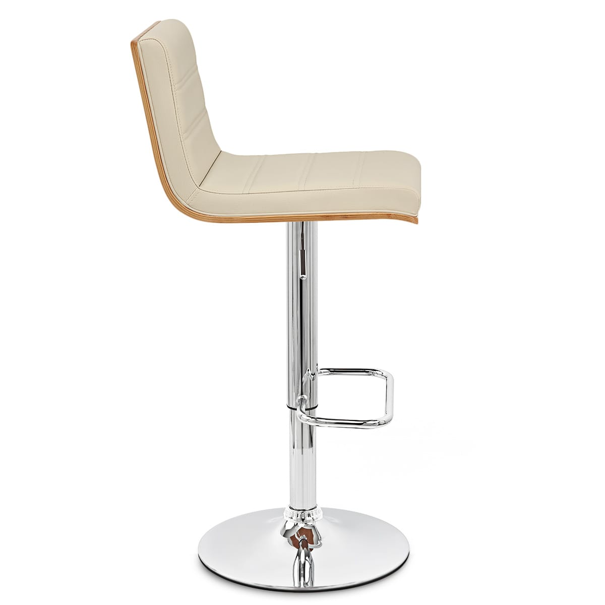Riviera Walnut Bar Stool Cream
