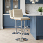 Riviera Walnut Bar Stool Cream