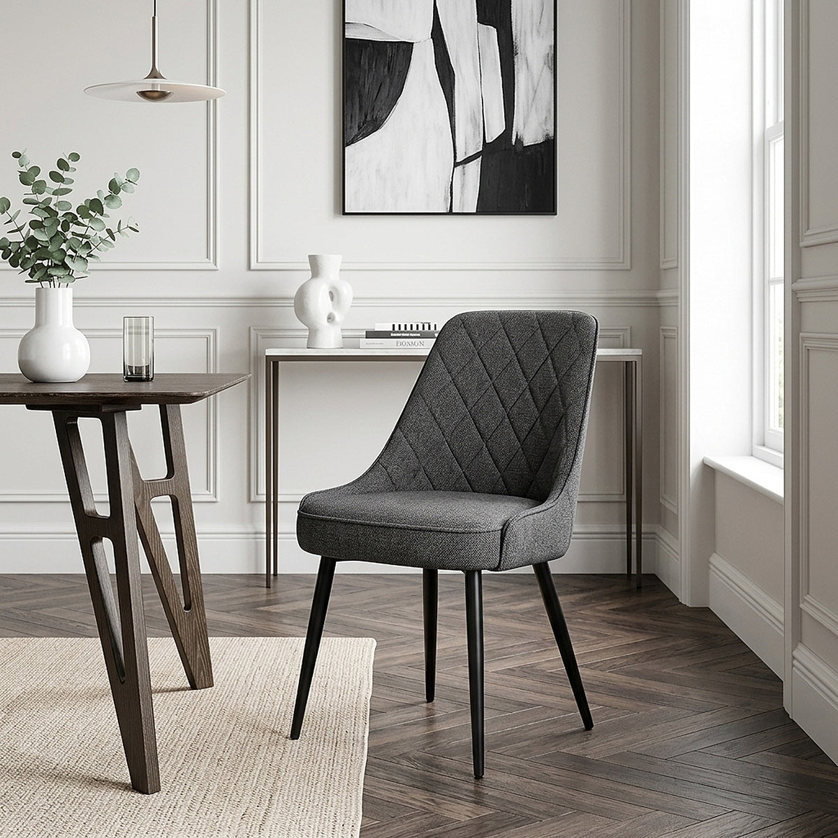 Robyn Dining Chair Charcoal Fabric