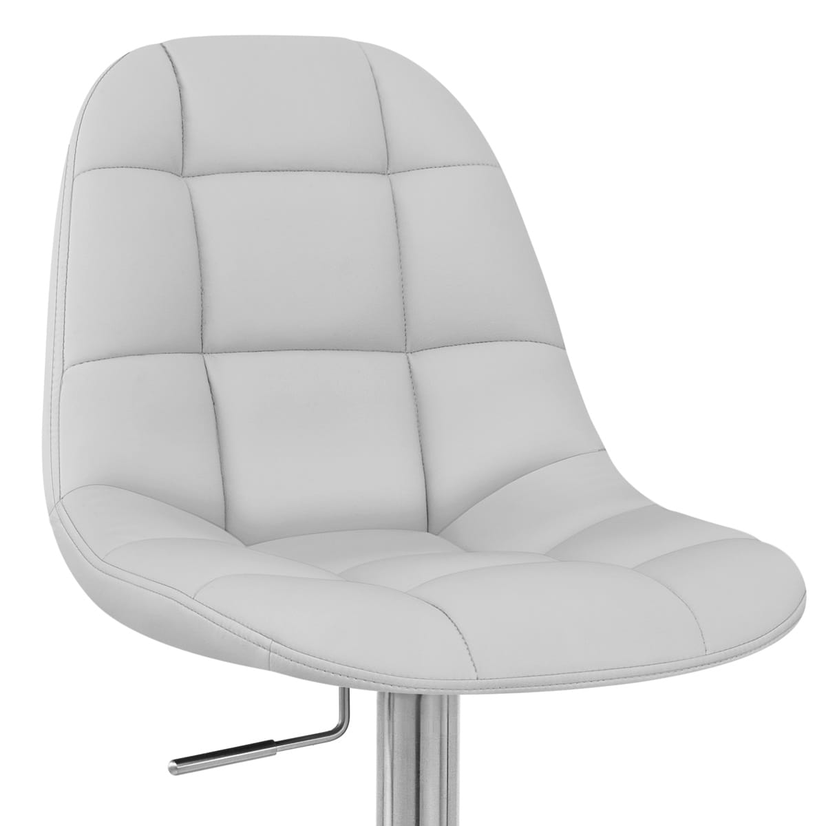 Rochelle Brushed Steel Stool Grey