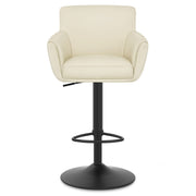 Rome Real Leather Gas Lift Stool Cream