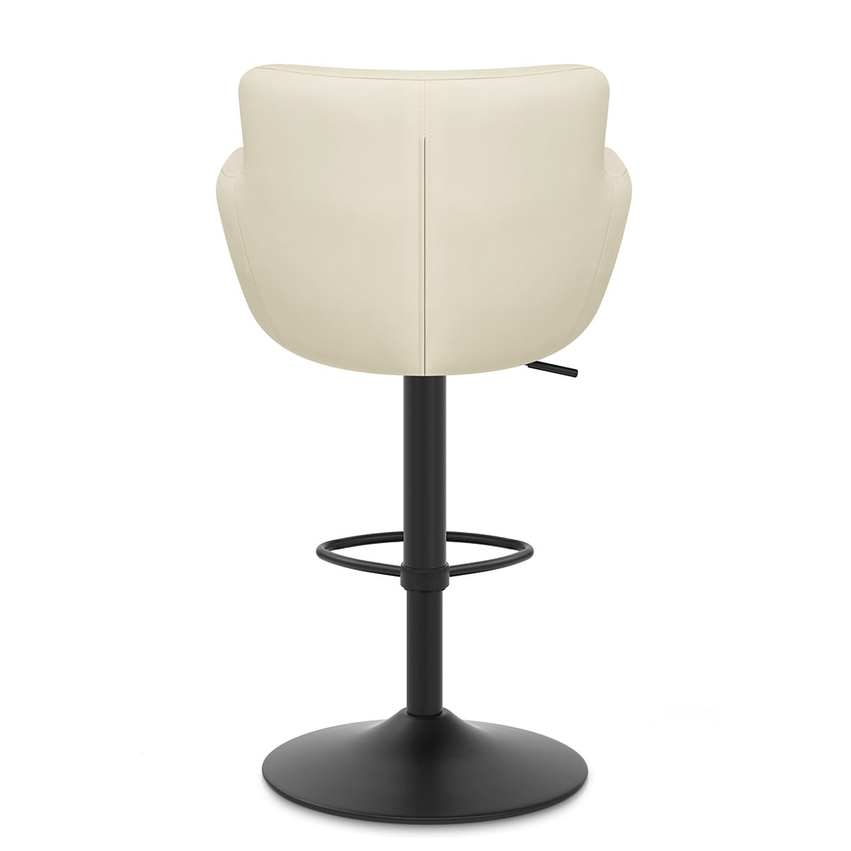 Rome Real Leather Gas Lift Stool Cream