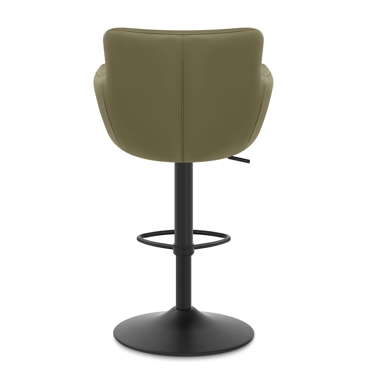 Rome Real Leather Gas Lift Stool Green