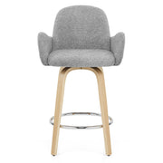 Romeo Bar Stool Light Grey Boucle