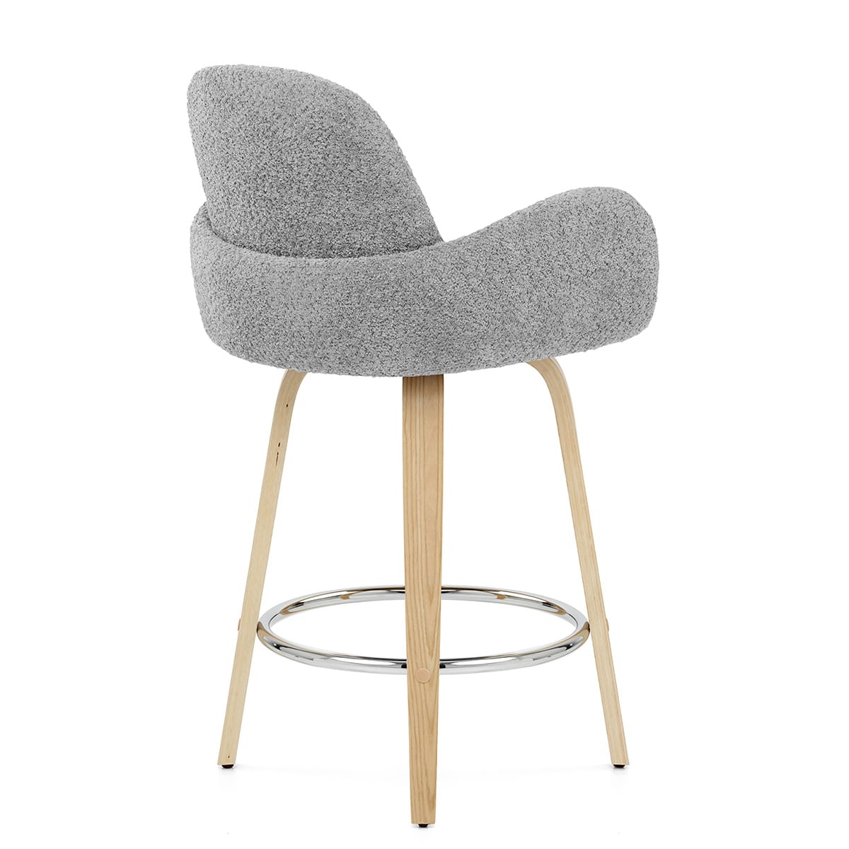 Romeo Bar Stool Light Grey Boucle