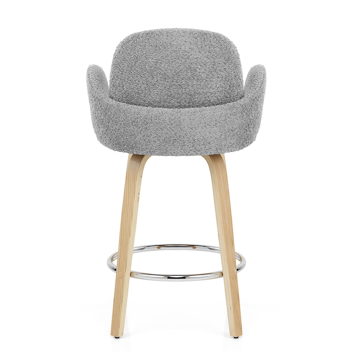 Romeo Bar Stool Light Grey Boucle