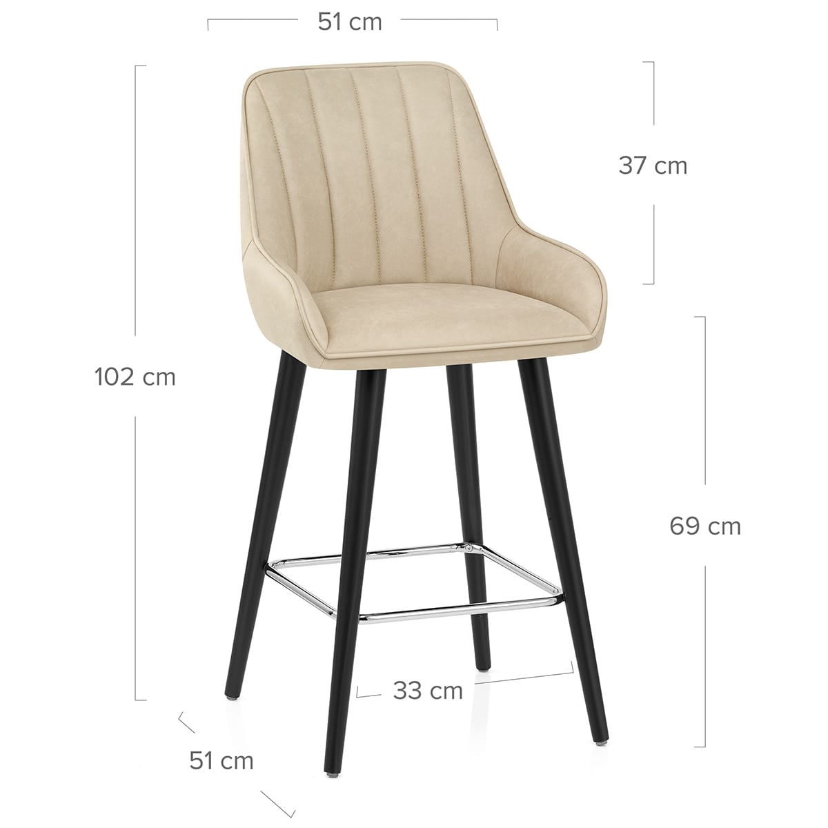 Rosa Bar Stool Beige