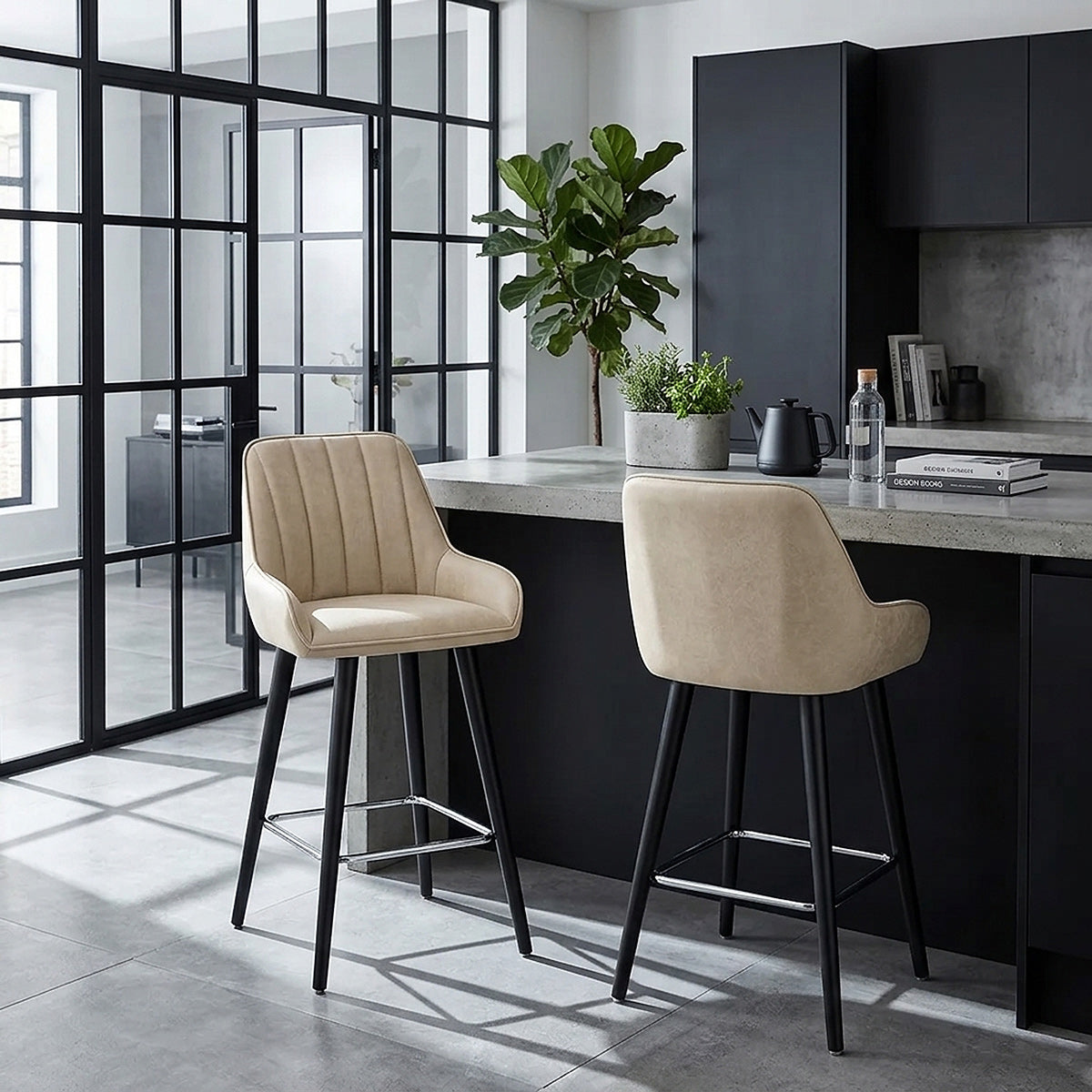 Rosa Bar Stool Beige