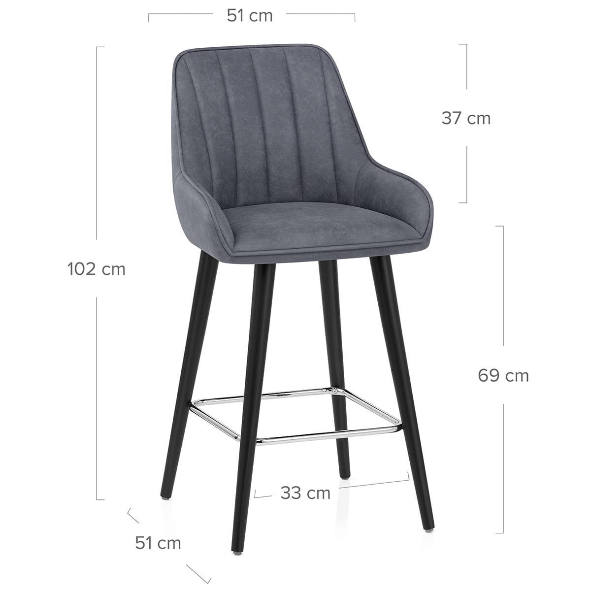 Rosa Bar Stool Blue