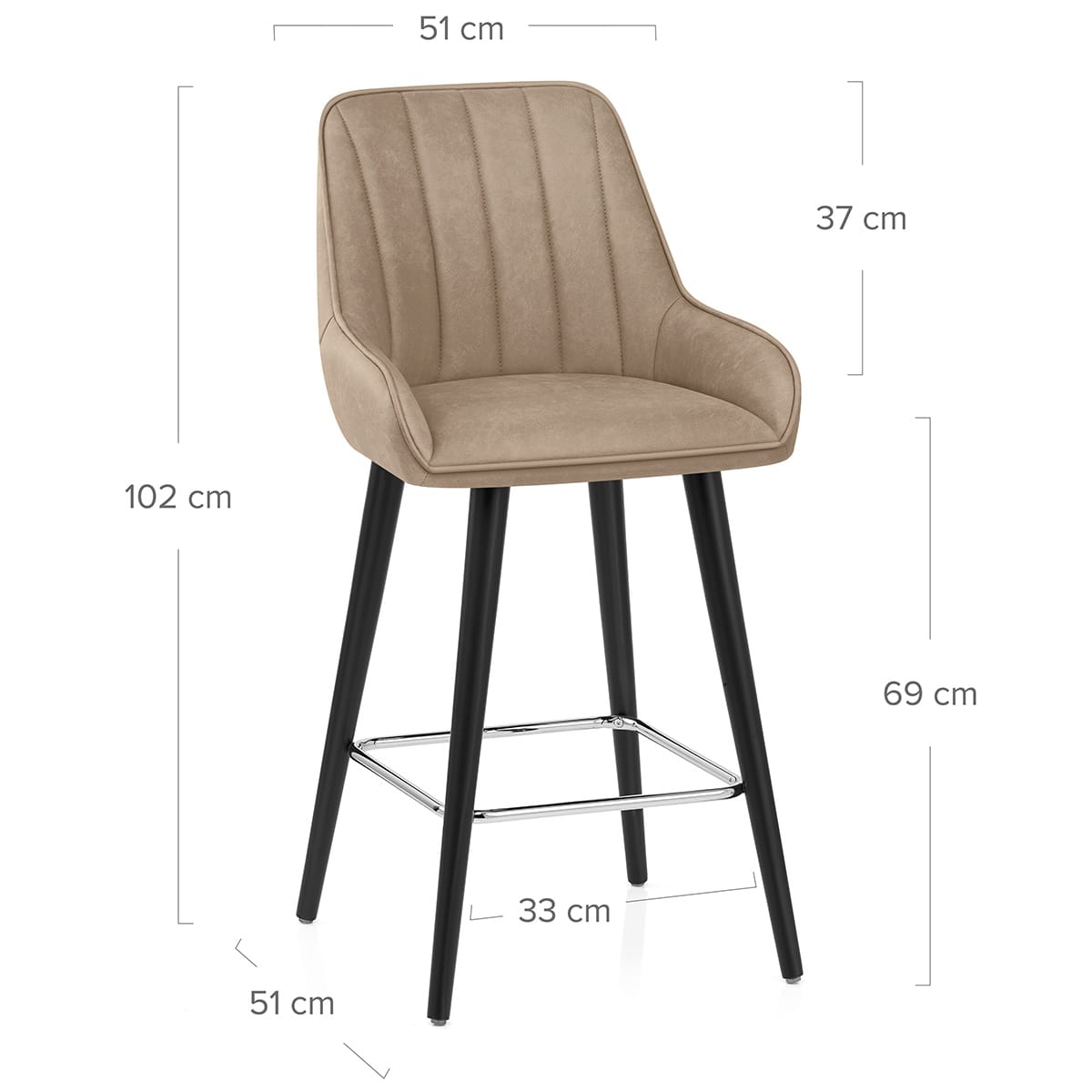 Rosa Bar Stool Brown