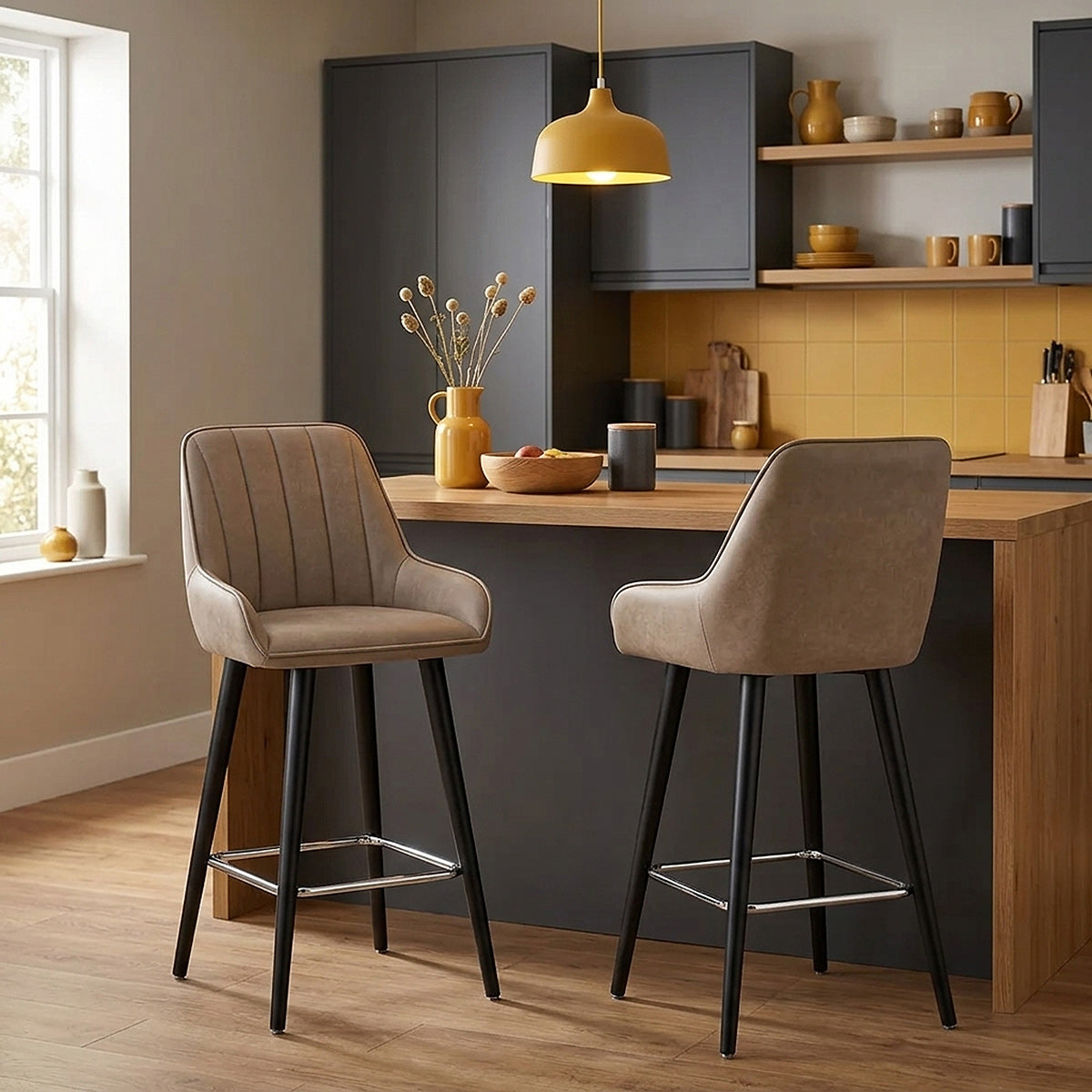 Rosa Bar Stool Brown
