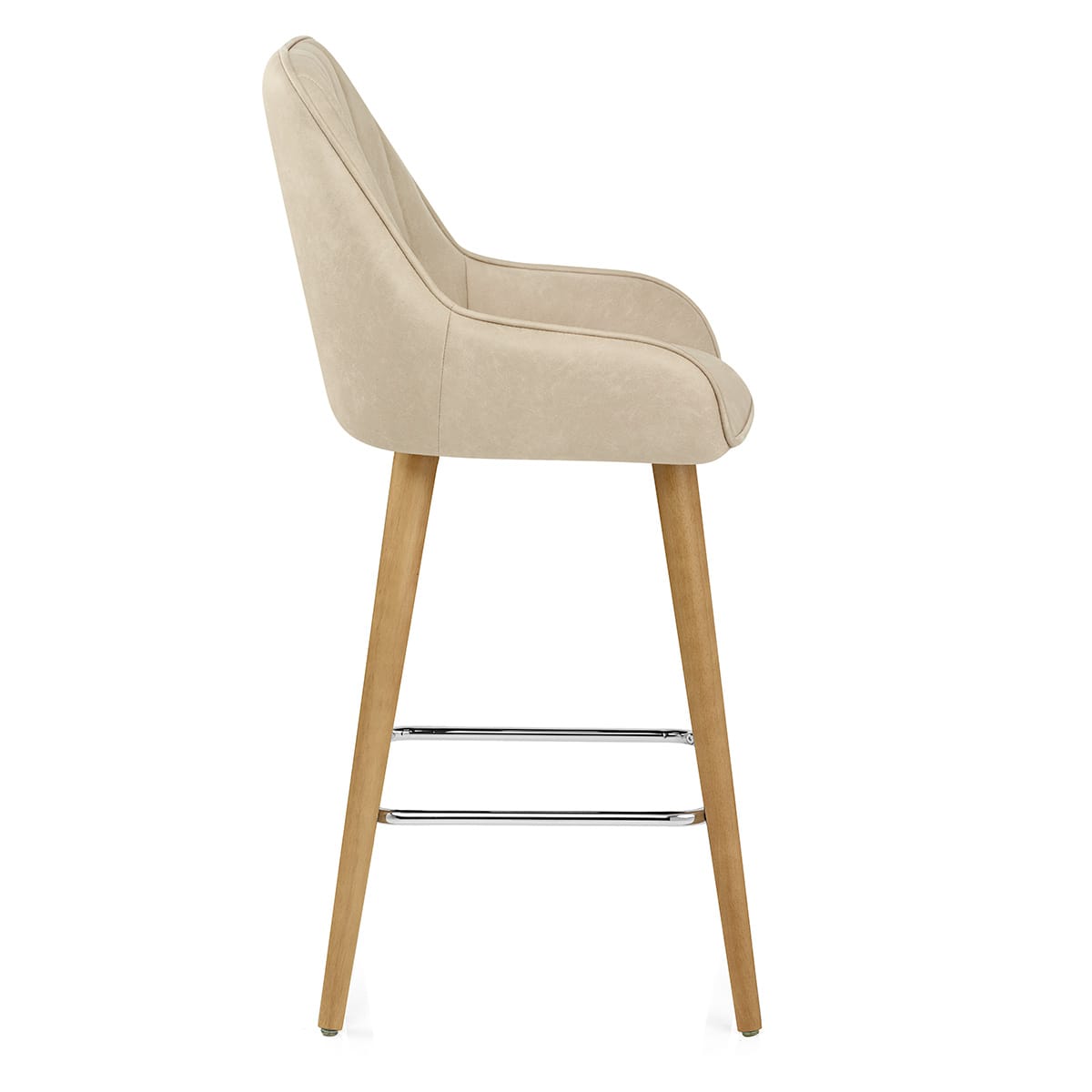Rosa Oak Bar Stool Beige