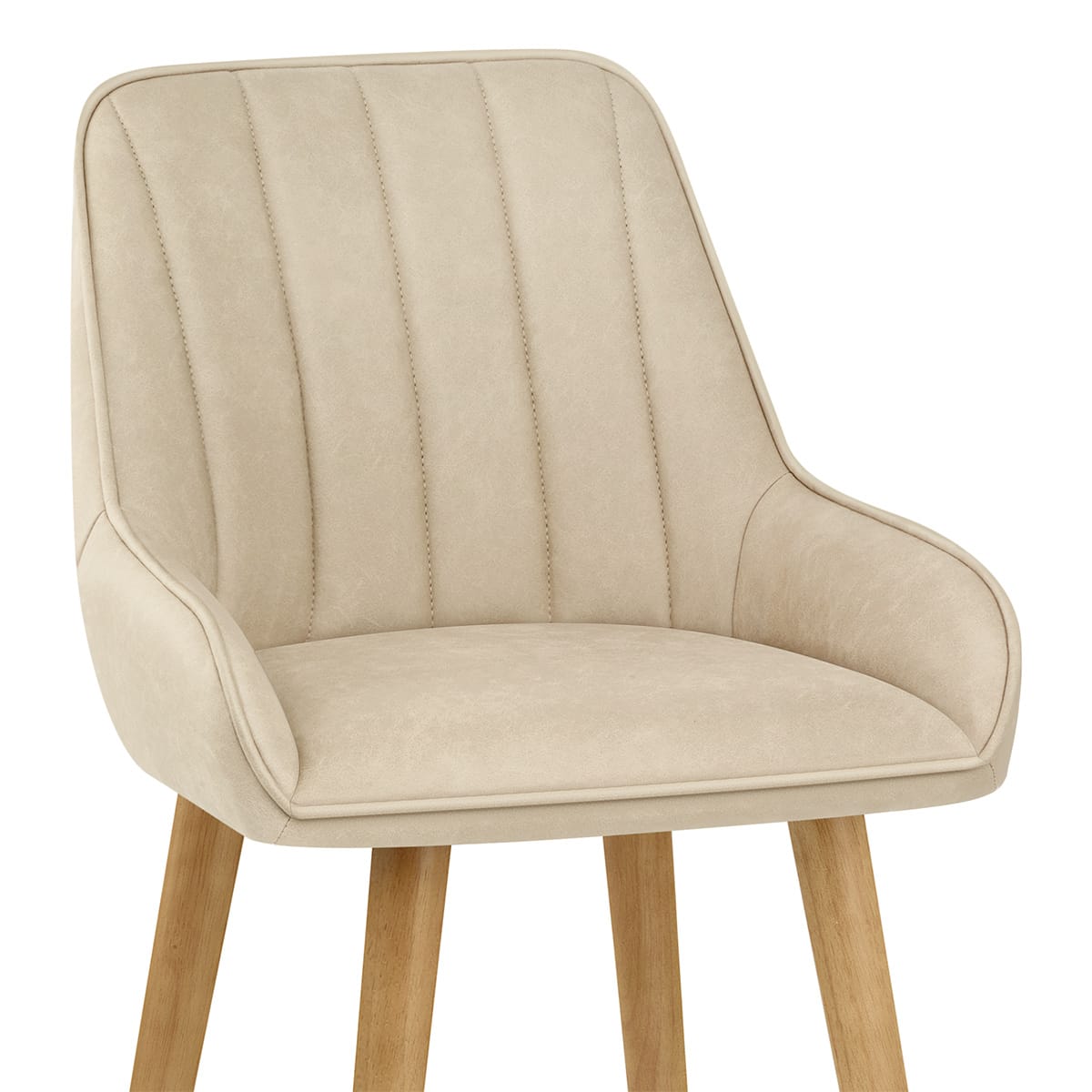 Rosa Oak Bar Stool Beige