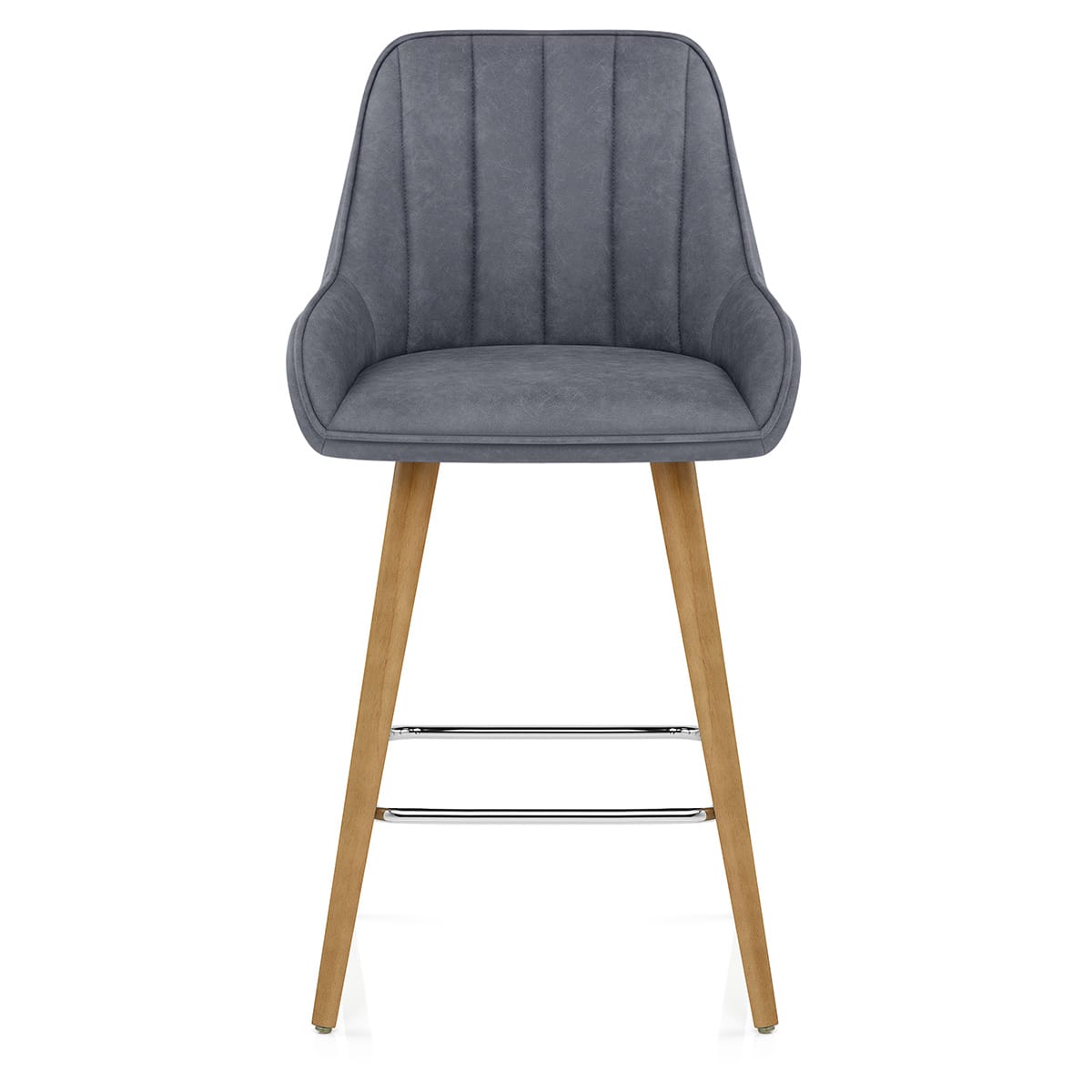 Rosa Oak Bar Stool Blue