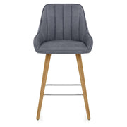 Rosa Oak Bar Stool Blue