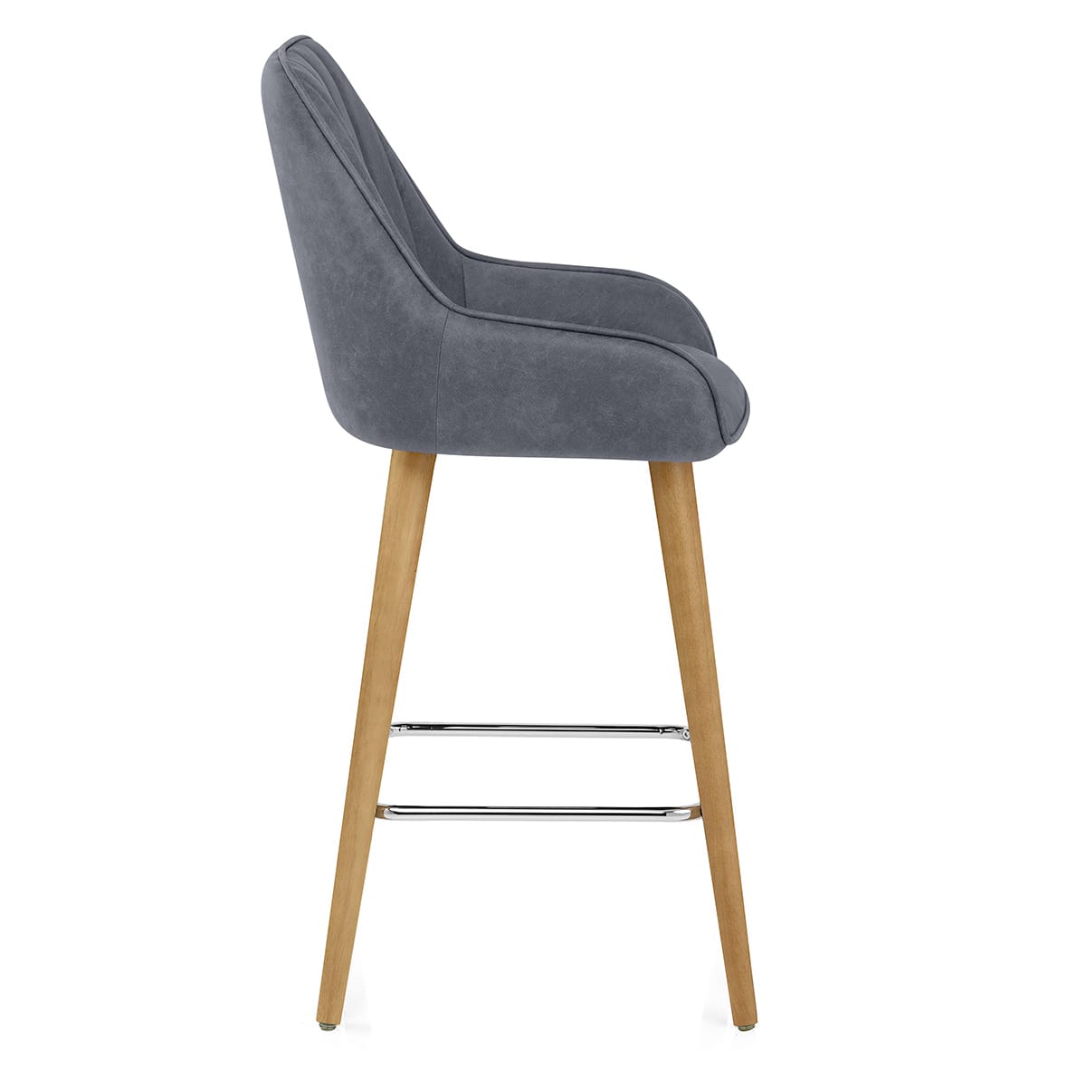 Rosa Oak Bar Stool Blue