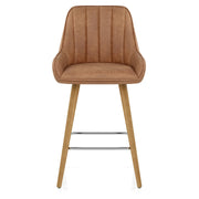 Rosa Oak Bar Stool Tan