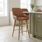 Rosa Oak Bar Stool Tan