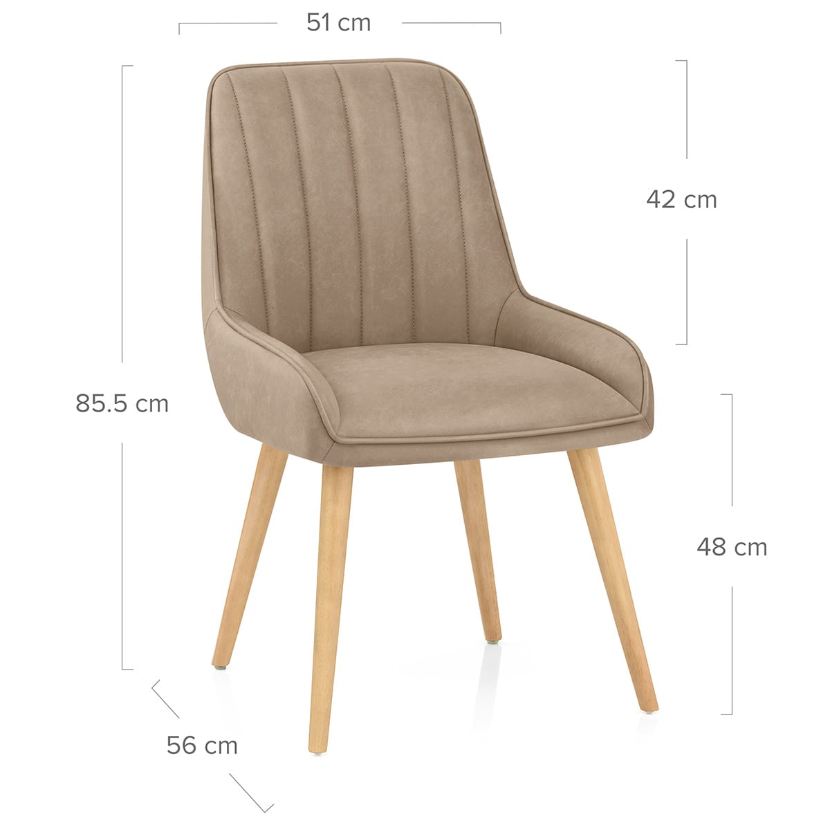 Rosa Oak Dining Chair Brown