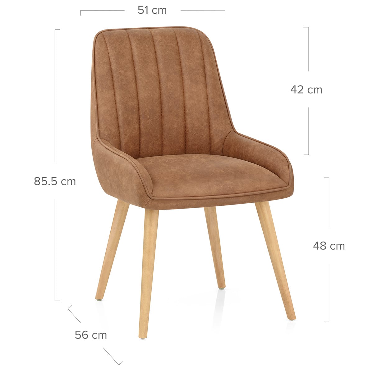 Rosa Oak Dining Chair Tan