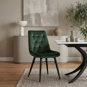 Roxy Dining Chair Green Velvet