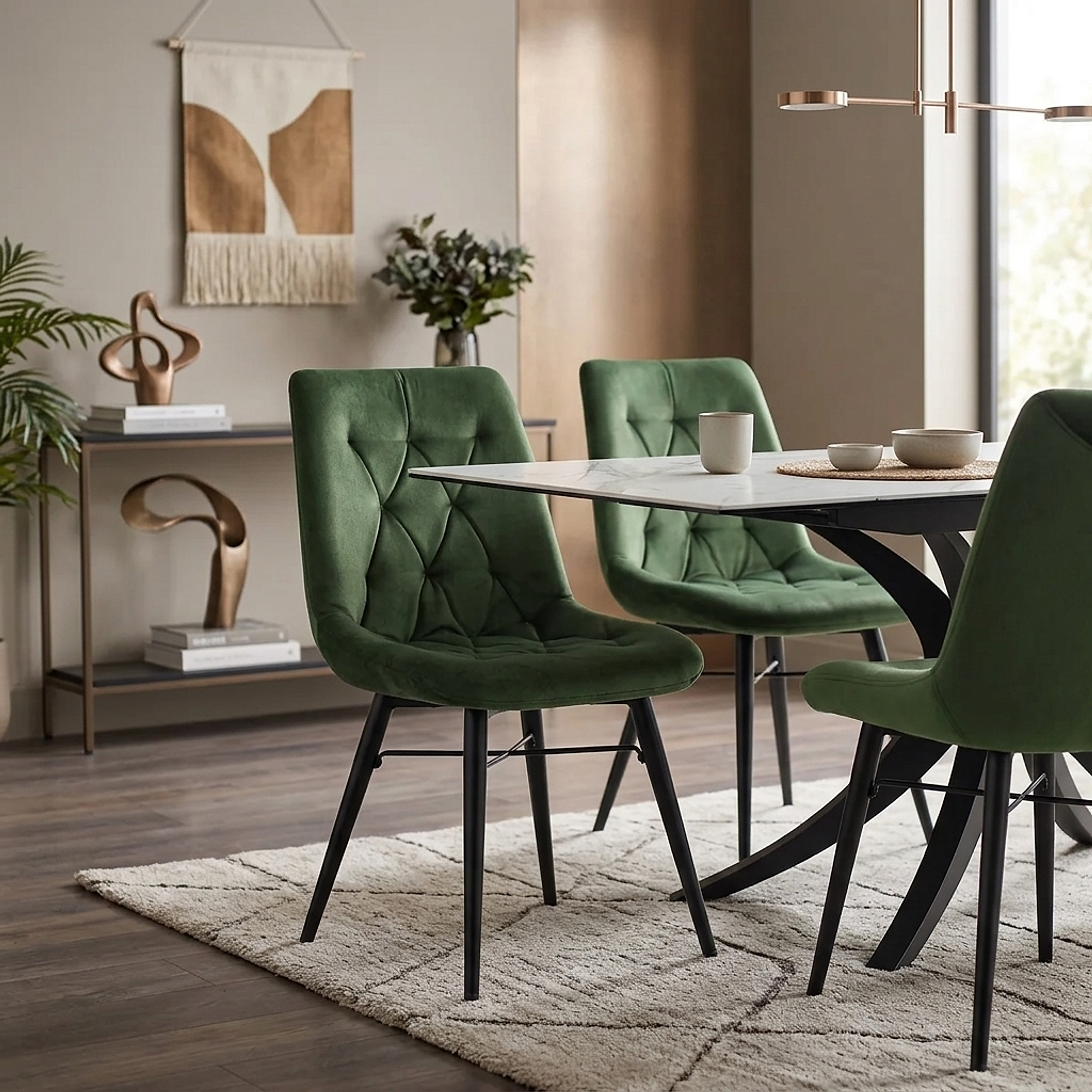 Roxy Dining Chair Green Velvet