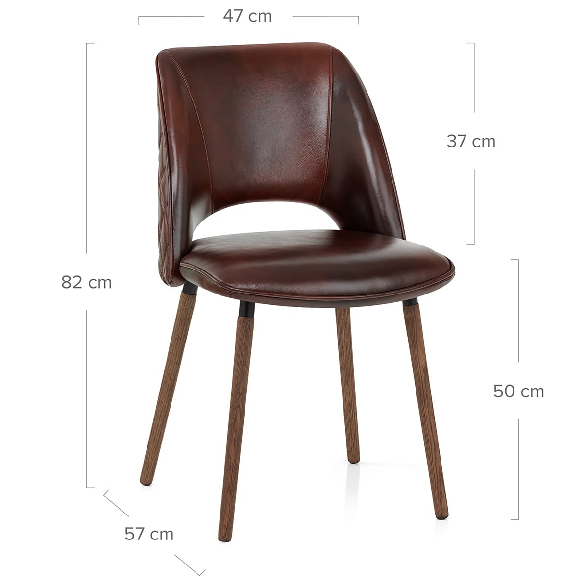 Santo Real Leather Chair Antique Brown