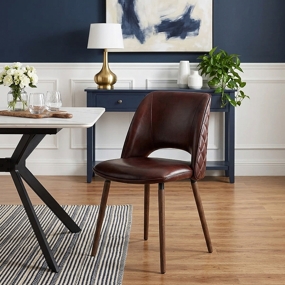 Santo Real Leather Chair Antique Brown