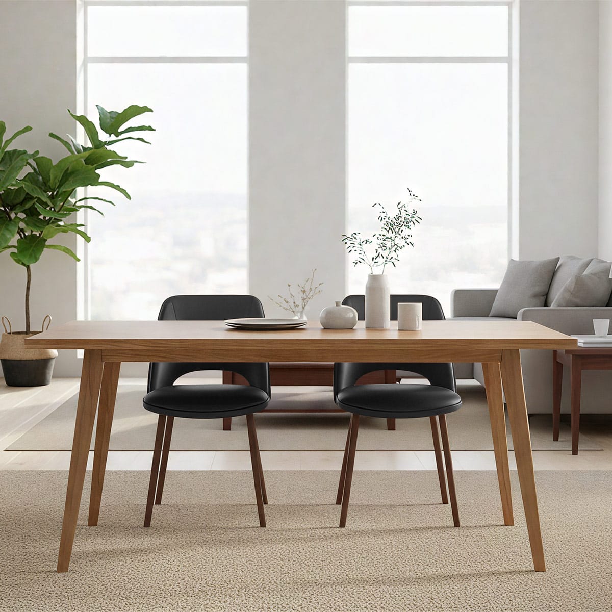 Santo Real Leather Chair Black