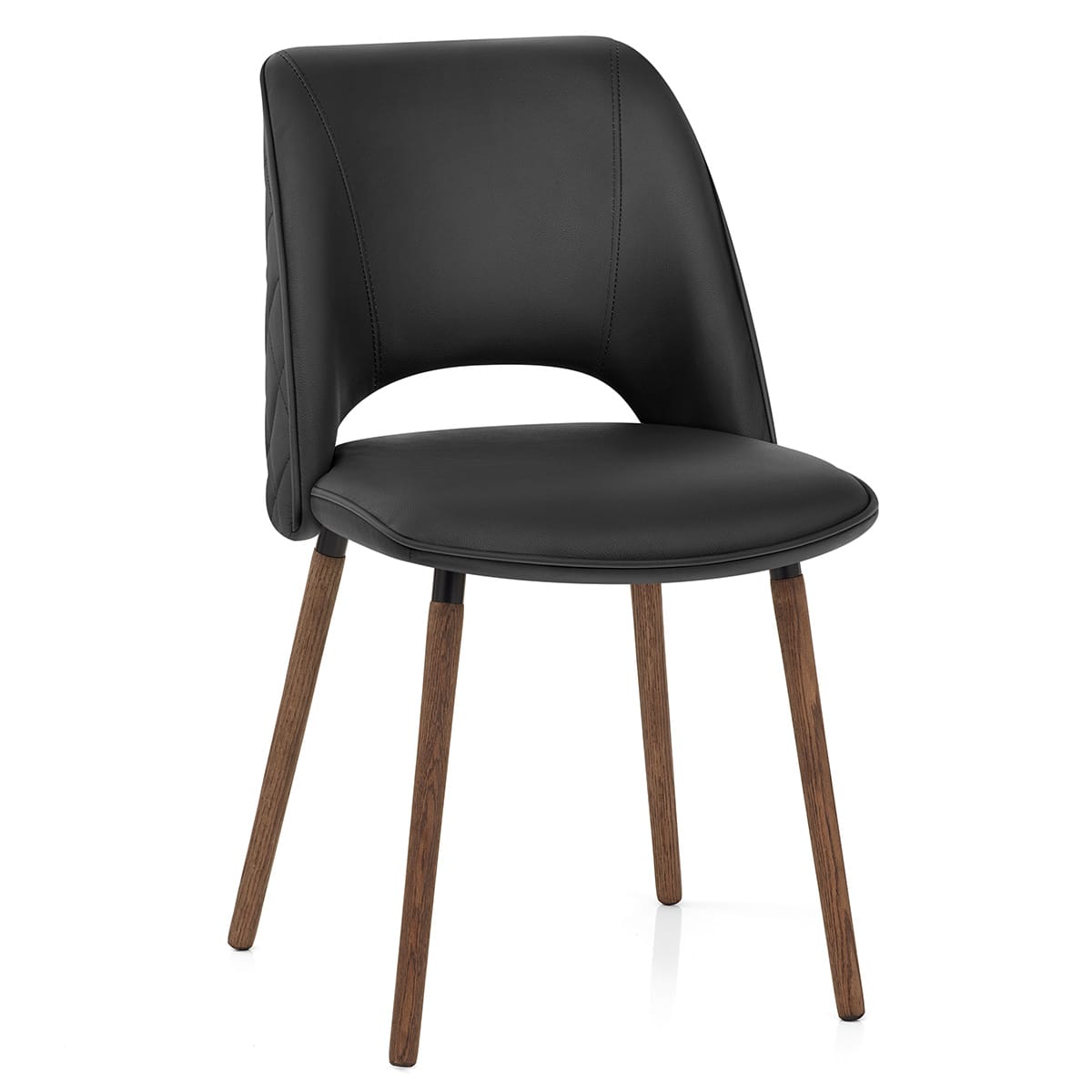 Santo Real Leather Chair Black