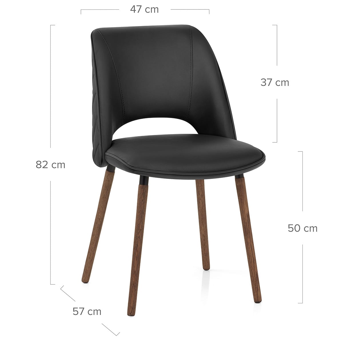 Santo Real Leather Chair Black