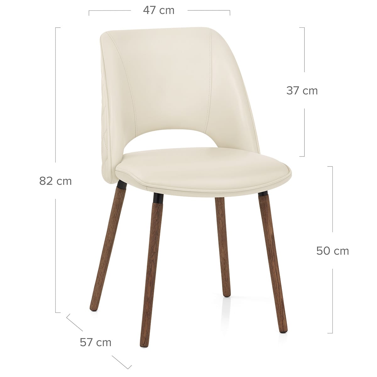 Santo Real Leather Chair Cream