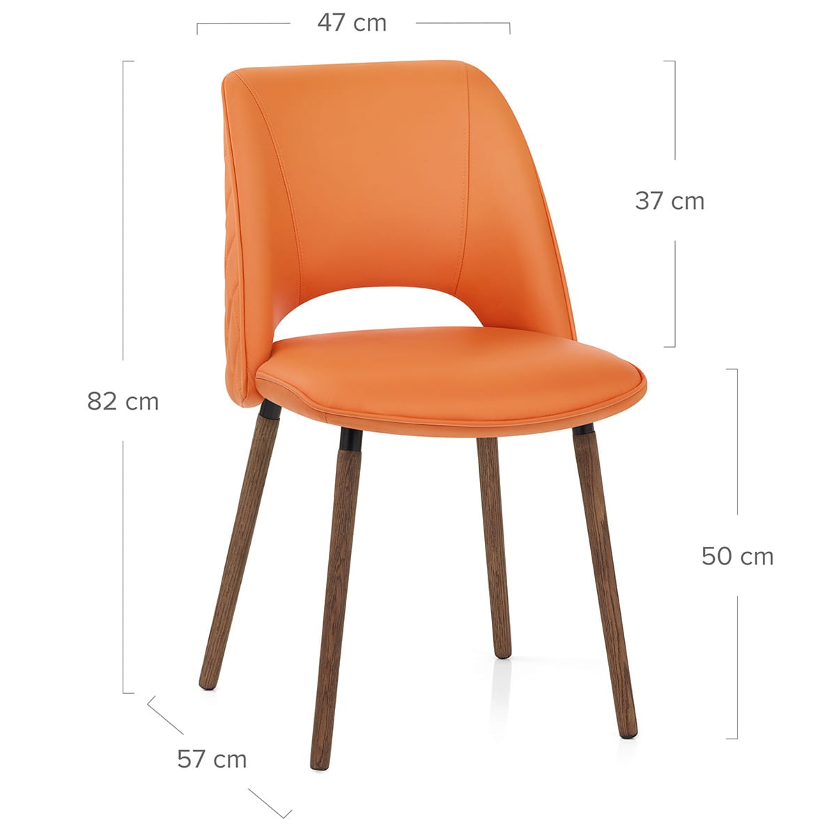 Santo Real Leather Chair Orange