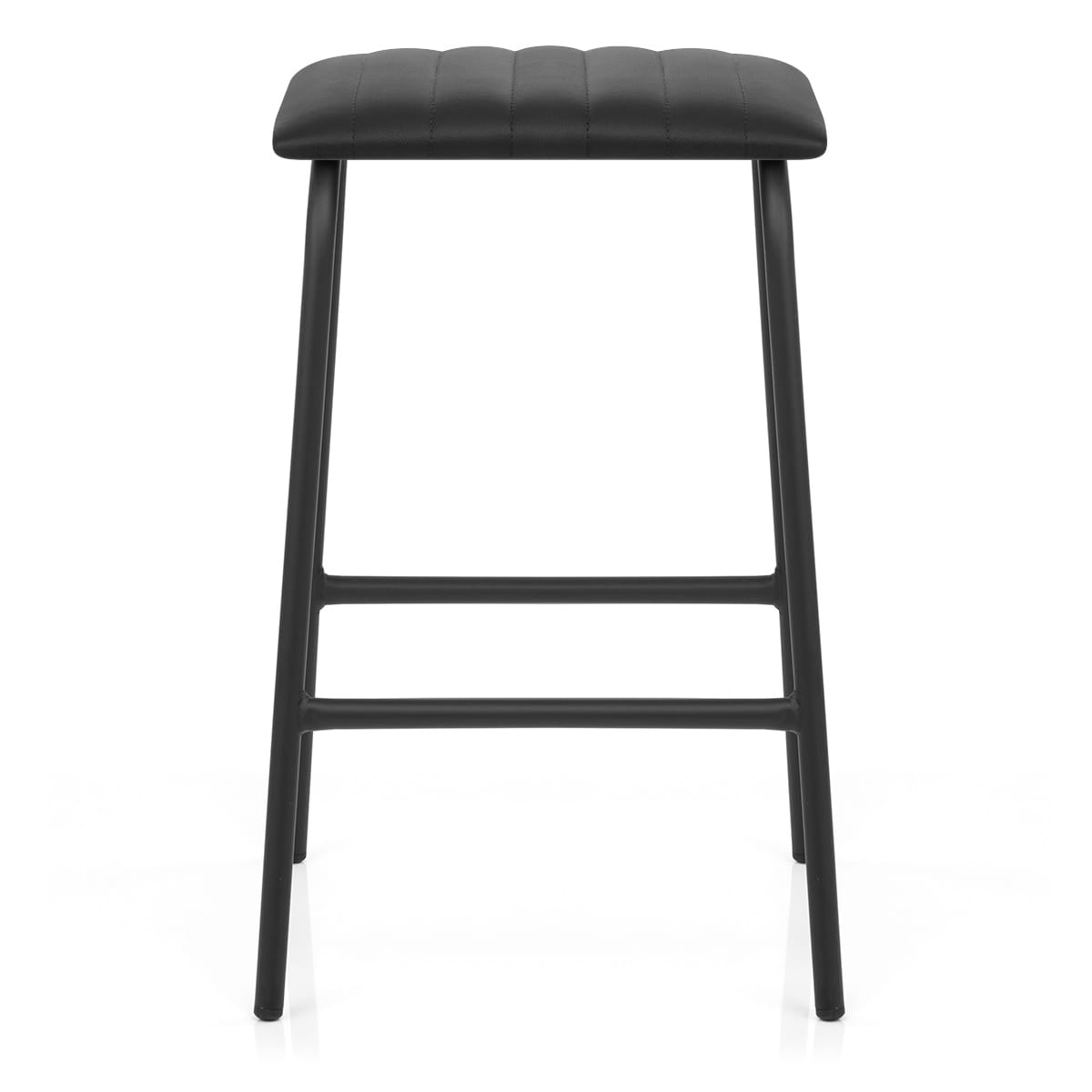 Sasha Real Leather Stool Black