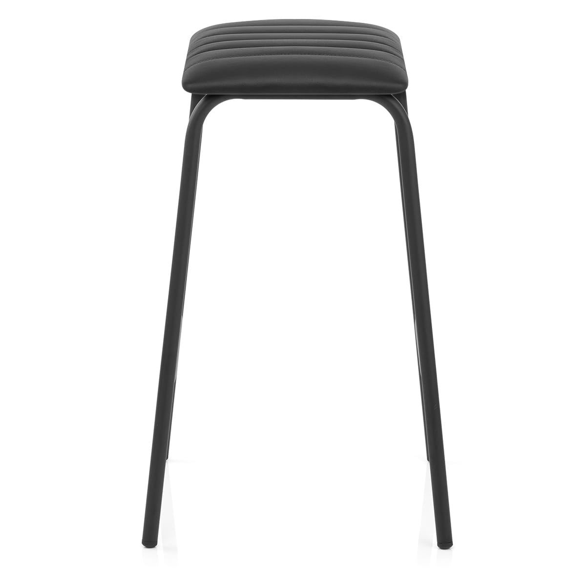 Sasha Real Leather Stool Black