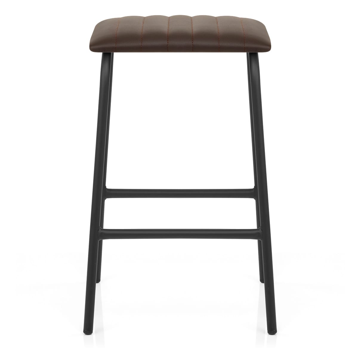 Sasha Real Leather Stool Brown