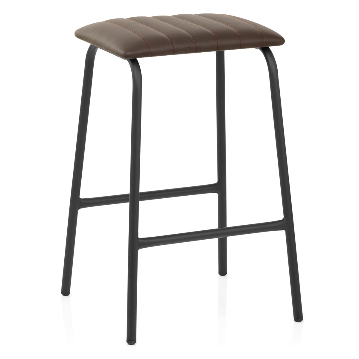 Sasha Real Leather Stool Brown