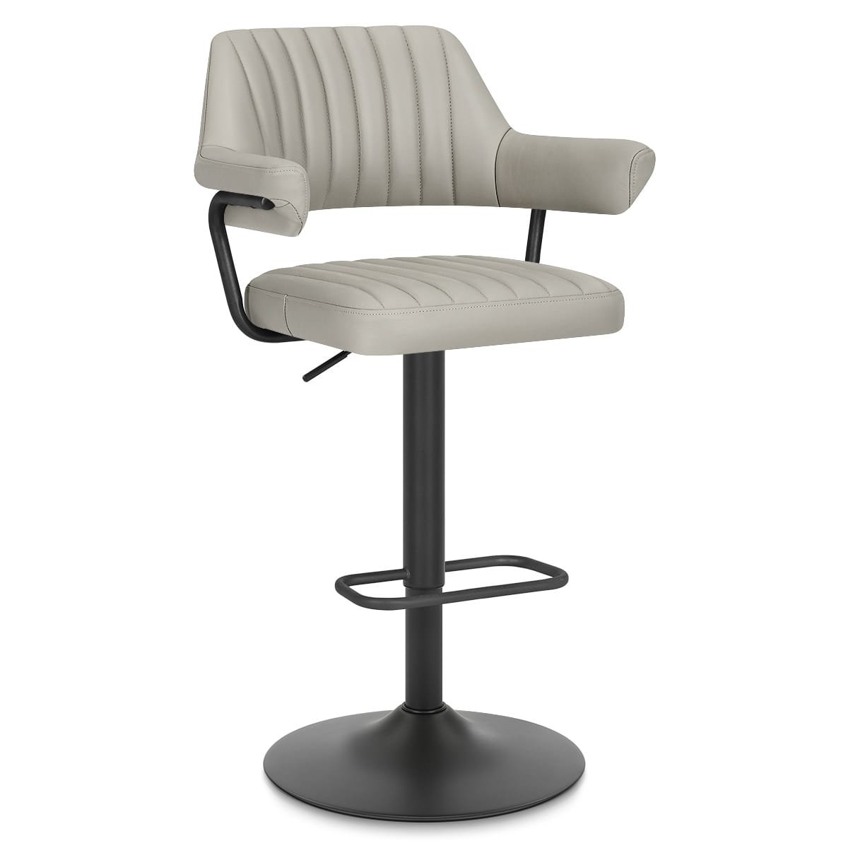 Scout Real Leather Stool Light Grey