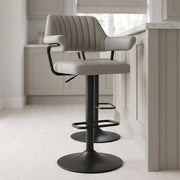 Scout Real Leather Stool Light Grey